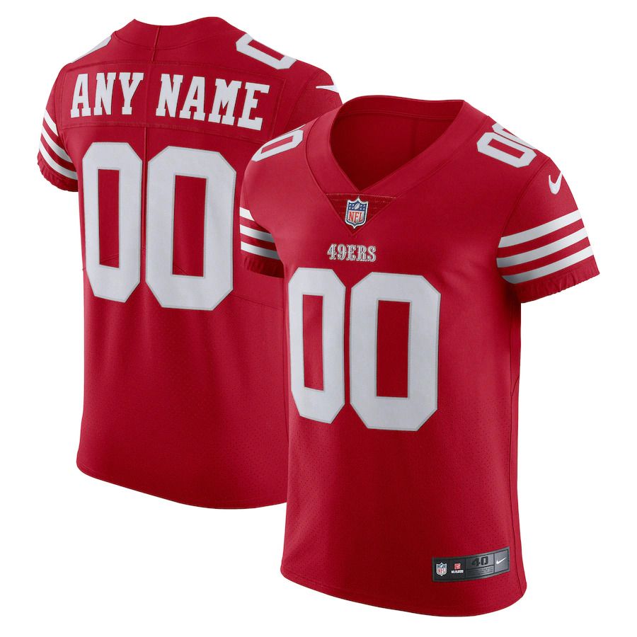 Men San Francisco 49ers Nike Scarlet Vapor Elite Custom NFL Jersey->customized nfl jersey->Custom Jersey